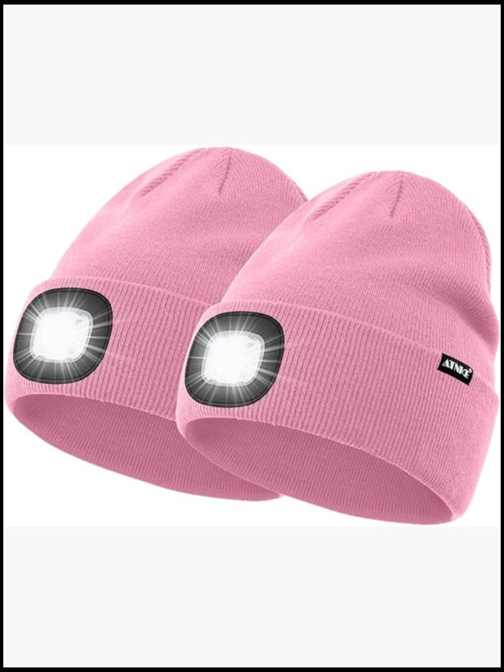Led Lighted Beanie Hat Usb Rechargeable 4 Led Running Headlamp Cap With Light